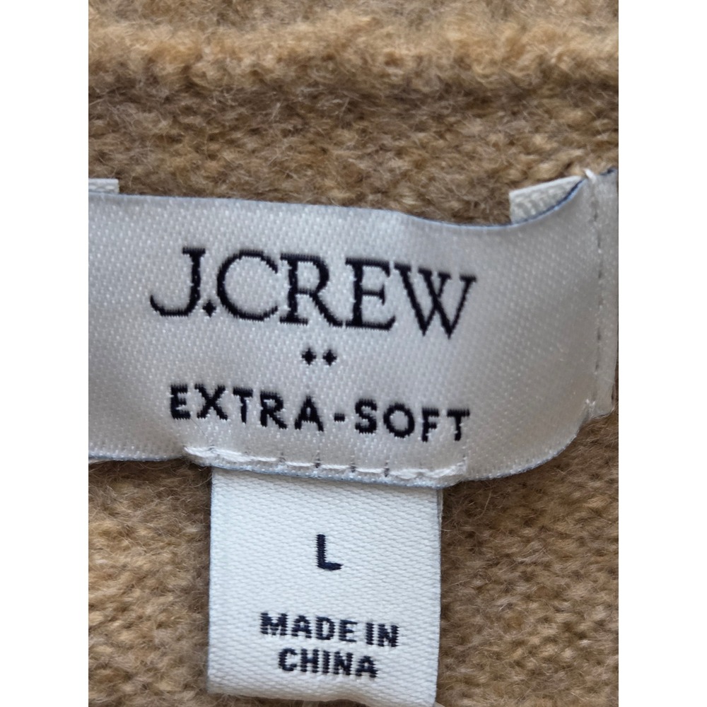 J. Crew Mockneck Sweater Extra-Soft Yarn Women L Heather Camel NWT $110 CU698 - Picture 5 of 7
